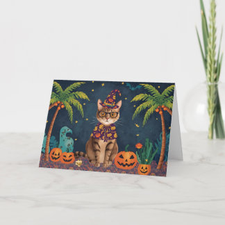 De Remerciements Carte Chat Halloween Tropical