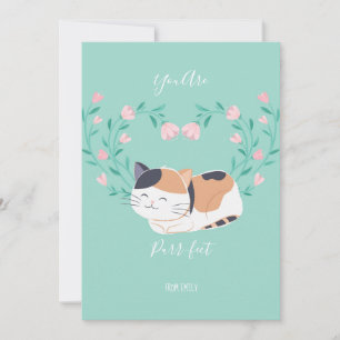 De Remerciements Carte chat Valentine Cute en classe