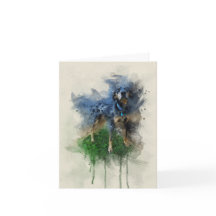 Carte couleur bleu Leopard Catahoula Chien