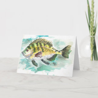 De Remerciements Carte Crappie Aquarelle