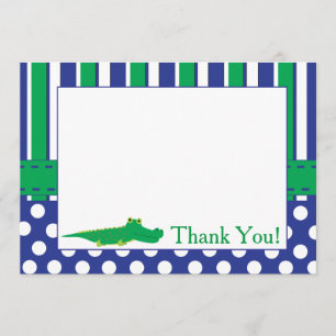 De Remerciements Carte d'alligator avec l'expression personnelle