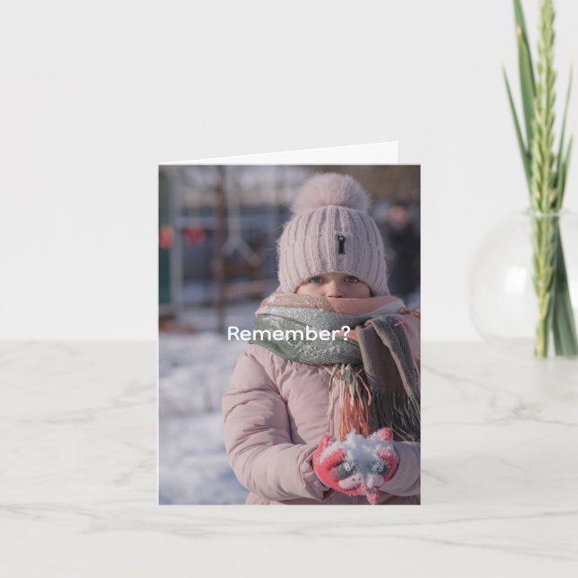 DE REMERCIEMENTS CARTE D'AMITIÉ FROID (Devant)