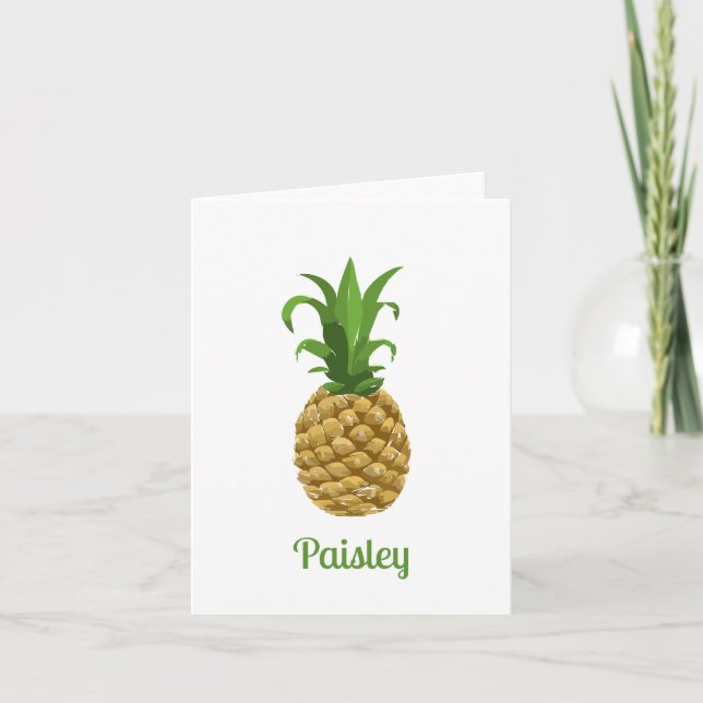 De Remerciements Carte d'ananas personnalisée (Devant)
