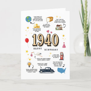 De Remerciements Carte d'anniversaire 1940 pour papa ou maman