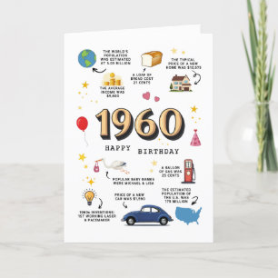 De Remerciements Carte d'anniversaire 1960 pour papa ou maman