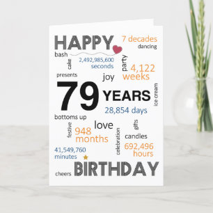 De Remerciements Carte d'anniversaire 79e