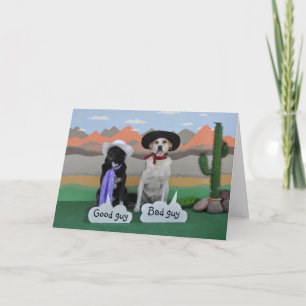 De Remerciements Carte d'anniversaire à tout homme, 2 chiens en cas