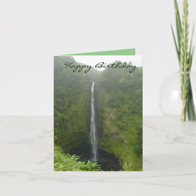 De Remerciements Carte d'anniversaire Akaka Falls (Devant)