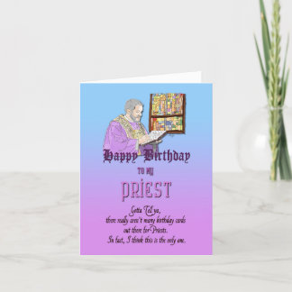 De Remerciements Carte d'anniversaire amusante pour le prêtre