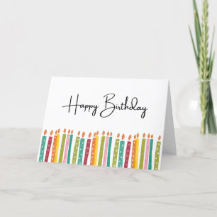 De Remerciements Carte d'anniversaire avec bougies