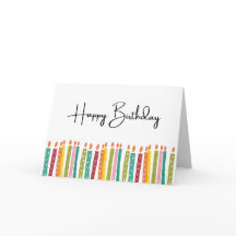 Carte d'anniversaire avec bougies