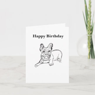 De Remerciements Carte d'anniversaire Bouledogue Français