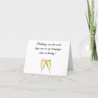 De Remerciements Carte d'anniversaire Champagne Taste