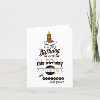 De Remerciements Carte d'anniversaire drôle et sarcastique - Frère