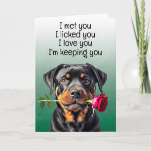 De Remerciements Carte d'anniversaire drôle personnalisée Rottweile