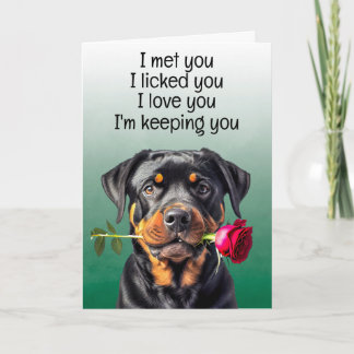 De Remerciements Carte d'anniversaire drôle personnalisée Rottweile