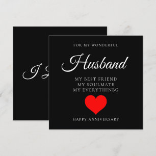 De Remerciements Carte d'anniversaire du Mariage du mari personnali