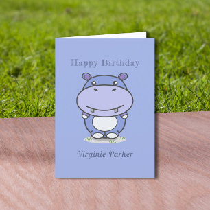De Remerciements Carte d'anniversaire Hippo