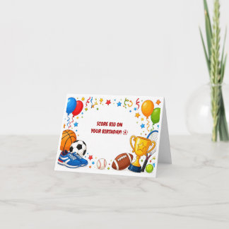 De Remerciements Carte d'anniversaire multi-sport