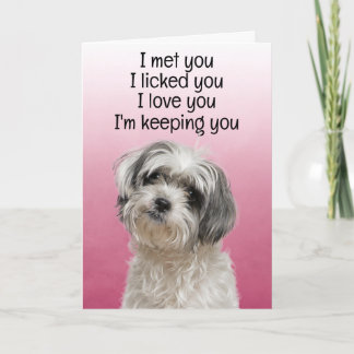 De Remerciements Carte d'anniversaire personnalisée drôle Shih Tzu