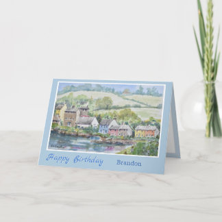 De Remerciements Carte d'anniversaire personnalisée pour une ville 
