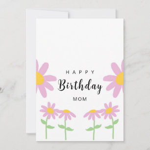 De Remerciements Carte d'anniversaire Pink Flower Mom