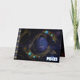 De Remerciements Carte d'anniversaire Pisces
