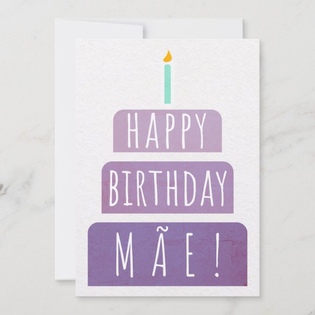 De Remerciements Carte d'anniversaire pour Mae (Devant)