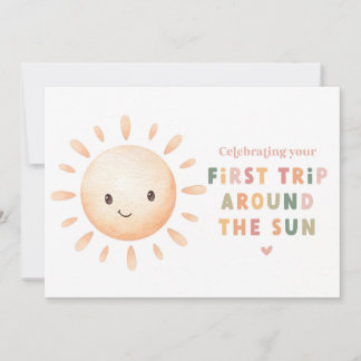 De Remerciements Carte d'anniversaire Premier Tour Autour du Soleil