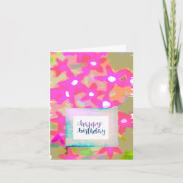DE REMERCIEMENTS CARTE D'ANNIVERSAIRE ROSE FLEURS