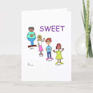De Remerciements Carte d'anniversaire Sweet Caroline