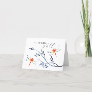 De Remerciements Carte d'anniversaire Thanksgiving Red Dragonfly