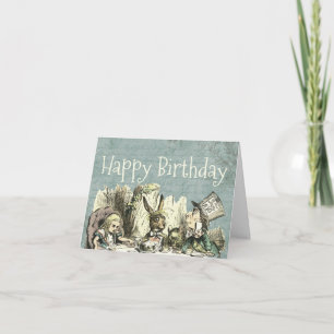 De Remerciements Carte d'anniversaire vintage Wonderland Tea Party