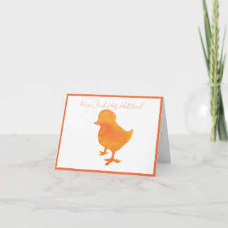 De Remerciements Carte d'annonce bébé poussin pliée