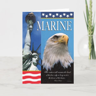 De Remerciements Carte d'assistance aux troupes patriotiques marine