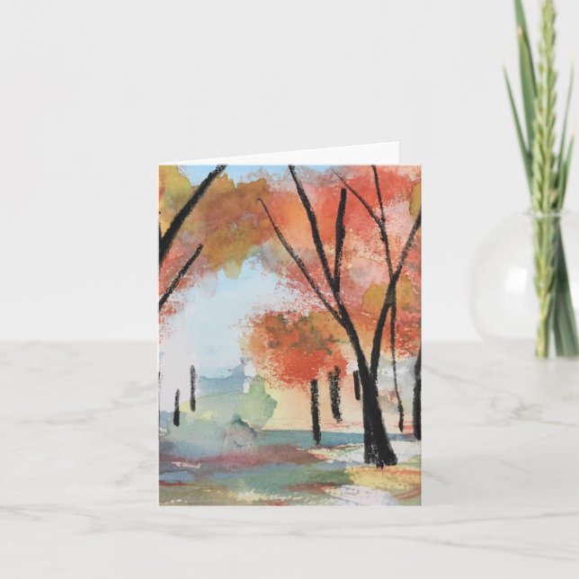 De Remerciements Carte d'automne (Devant)