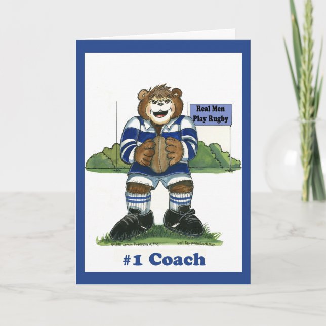 De Remerciements Carte d'entraîneur du rugby #1 (Devant)