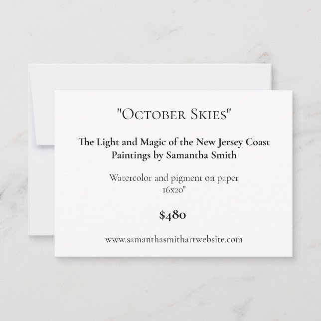 De Remerciements Carte d'exposition Art éditable Étiquettes d'art (Devant)