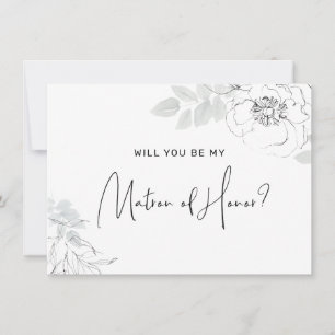 De Remerciements Carte d'honneur matron d'illustration florale bota