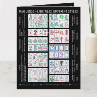 De Remerciements Carte d'information sur le Mah Jongg américain