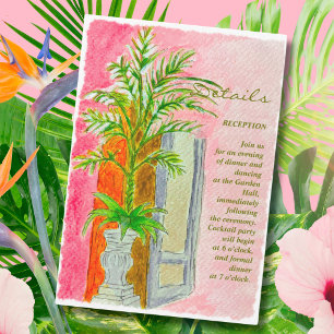 De Remerciements Carte d'informations sur le Mariage Aquarelle Trop
