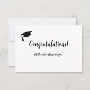 De Remerciements Carte d'inscription simple avec Casquette
