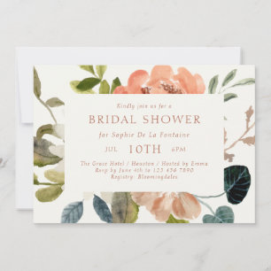 De Remerciements Carte d'invitation à la douche nuptiale Floral Wat
