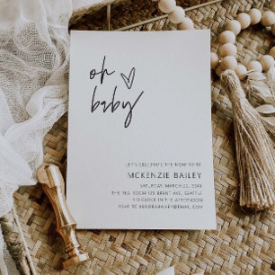 De Remerciements Carte d'invitation minimale Baby shower Party G400