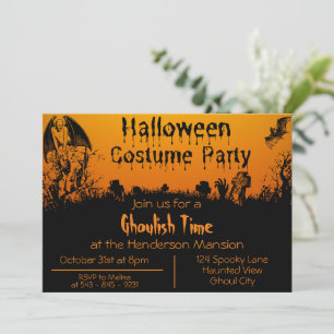 De Remerciements Carte d'invitation pour costume d'Halloween adulte