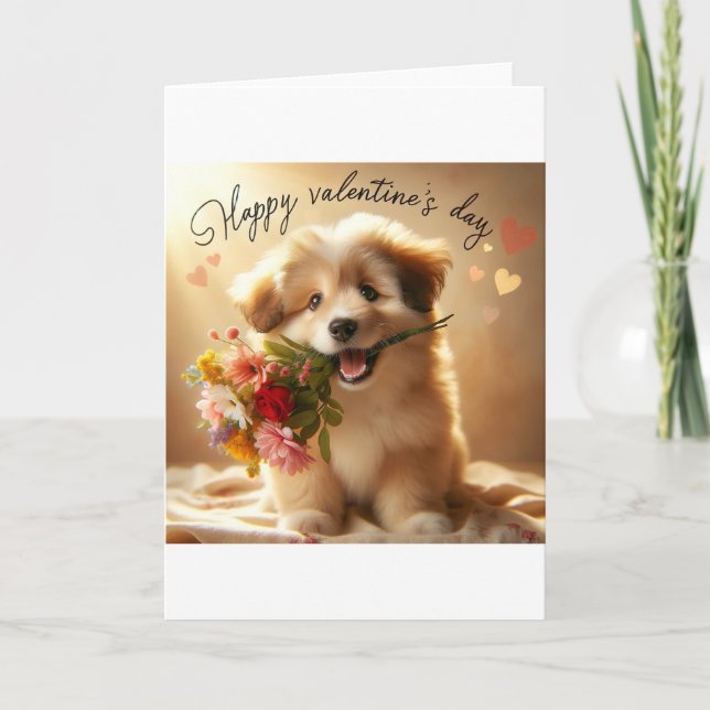De Remerciements Carte Dog Valentine's Day (Devant)
