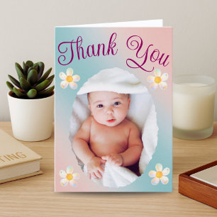 De Remerciements Carte Doula personnalisée avec photo bébé   Appréc