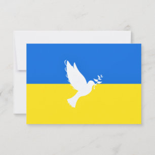 De Remerciements Carte du drapeau ukrainien Peace Dove - Liberté - 