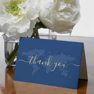 De Remerciements Carte du Monde Bleu Photo Destination Mariage Merc