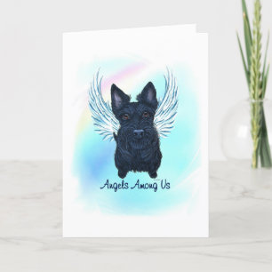 De Remerciements Carte écossaise Terrier Angel Dog Pet Perdre la sy